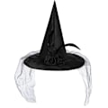 Miniatyrbild 1 av 5: Häxhattar för kvinnor Spets Halloween Häxor Hattar för dekoration