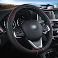 Miniatyrbild 6 av 7: (Röd)2018 NYTT PU-läder Cover Universal 38cm Sport Design Rattskydd Case de flesta bilar Styling Red