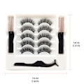 Pikkukuva 4 / 11: Magneettiset ripset ja eyeliner-setti, pari luonnollisen näköisiä irtoripsiä magneettisella eyeliner-pinsetillä, helppo levittää 5