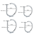 Miniatyrbild 3 av 5: Titanium 20g D Shape Nose Hoop Nose Stud