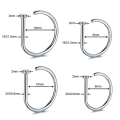 Miniatyrbillede 3 af 5: Titanium 20g D Form Næse Hoop Næse Stud
