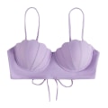 Miniatyrbild 1 av 11: Dam Bikinitopp Push Up Swim Top Bygel Baddräkt Topp Vadderad baddräkt endast Purple L