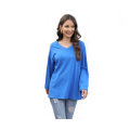 Pikkukuva 2 / 5: Löysä Drop Shoulder Sleeve V-kaula-aukkoinen yksivärinen toppi XL