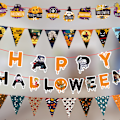 Miniatyrbillede 4 af 5: Halloween Dekoration Banner Sæt Happy Halloween Banner Bogstav 1+2