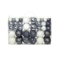 Miniatyrbild 10 av 10: vidaXL Julgranskulor 100 delar set 3/4/6 cm vit/grå multicolor