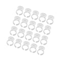 Miniatyrbild 5 av 5: 1/2/3 100x Limringar Lash Glue Cups för För Tattoo Volume Lash White 2.3x5.1cm 2Set