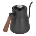 Miniatyrbillede 4 af 5: 850 ml Pour Over Kaffekedel med Termometer Rustfrit Stål Svanehals Kaffekande med Træhåndtag