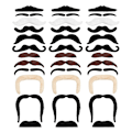 Miniatyrbild 2 av 6: 36-delar självhäftande mustasch klibbiga skägg som en perfekt 36pcs