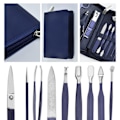 Miniatyrbild 2 av 11: 4/7/10/12/15/18st Rese Pedikyr Manikyr Set Nagelvård Clipper Sax Kit Tool Grooming Rostfritt Stål Set PU Väska 12piece sets