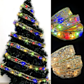 Miniatyrbild 3 av 3: 4/5/10/27m Juldekoration Dubbelvägg LED Light Bar Colorful Light Silver(4M)