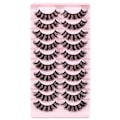 Miniatyrbild 1 av 11: 10 Par Mink Ögonfransar 3D Mink Fransar Tjocka Handgjorda Helremsa Fransar Grymhetsfria Mink Fransar Lösögonfransar Makeup B