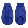 Pikkukuva 3 / 5: Lemmikin neulepusero, poolokaulus neulottu Juper koiranpusero takki Söpö pentu kissanvaatteet Navy blue m