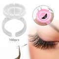 Miniatyrbild 5 av 5: 1/2/3 100x Limringar Lash Glue Cups för För Tattoo Volume Lash White 2.3x5.1cm 1Set