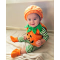 Pikkukuva 2 / 5: Joulu hihaton jumpsuit, söpö pyöreä pääntie Orange three-piece set 100cm