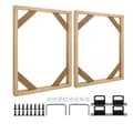 2 uppsättningar DIY massiv trädukramssats, 16x20 tums dukramsträckare i trä för oljemålningar, tryck och affischer