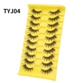 Miniatyrbild 8 av 11: 10 par halvfransar med tydliga band Wispy ögonfransar Naturligt utseende 3D-fransar Korta Cat-Eye-fransar falska-ögonfransar F