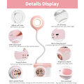 Miniatyrbilde 3 av 5: Skrivebordslampe for barn, øyevennlig leselampe med pennholder, USB-oppladbar bordlampe, dimbar sengelampe med berøringssensor NO:1