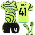 Miniatyrbild 1 av 2: 23-24 Arsenal Away Kids Fotbollströja Kit nr 41 RICE 10-11 Years