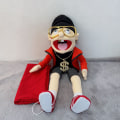 Miniatyrbild 2 av 10: Handdockor i lager, roliga plyschleksaker för pojkar, tygdockor, jeffy fingerdocka Jeff hand puppet