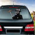 Pikkukuva 1 / 5: (1 pakkaus) Halloween-pyyhkijätarra Irrotettava auton takalasinpyyhkijän tarra Autotarra (Tohtori Rutto -pyyhkijä)