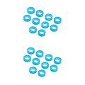 Miniatyrbilde 2 av 5: 1/2/3/5 10x Barber Frisør Saks Fingerring Light Blue 10 pcs 2PCS