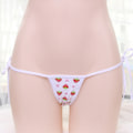 Miniatyrbild 7 av 8: Damer Strawberry Print Underkläder Erotisk Square Cup Micro BH Thong Cosplay Bikini