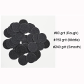 Miniatyrbilde 5 av 5: 1/2/3/5 Erstatningsputer for elektrisk fotfil Effektiv og 35mm 80Grit 50 pcs 5PCS