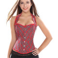 Miniatyrbilde 4 av 5: Korsetter for kvinner Overbust Bustier Topp Gotisk Sexy Skulder 604 S