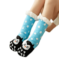 Miniatyrbild 1 av 5: 1 par Golvstrumpor Sherpa Foder Förtjockad Stretchy Soft Comforta Sky Blue