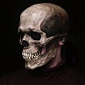 Miniatyrbillede 5 af 7: Halloween Voksen Latex Maske 3D Helhoved Skelet Maske Kranie light color