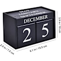 Miniatyrbild 3 av 3: Träskrivbordsblock Kalender - Perpetual Block Month Date Dis