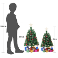 Miniatyrbilde 2 av 5: 17,7 tommers bordjuletre, varm lampe, Mini Kunstig Chris