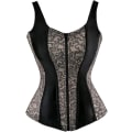 Miniatyrbilde 1 av 5: Korsetter for kvinner Overbust Bustier Topp Gotisk Sexy Skulder 2928gray 2XL