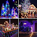 Miniatyrbild 4 av 4: 2 Pack 100 Led Solar Powered String Lights, Outdoor Waterproof Co