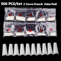 Miniatyrbild 6 av 10: False Nails C Curve Nail Art Tips NATURLIG
