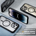Miniatyrbild 7 av 8: Miracase Glass Series Designad för iPhone 14 Pro Max Case 6,7 tum, [2023 Upgrade] Bumper Case med inbyggd 9H härdat glas Scr Black-B