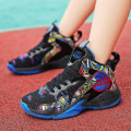 Miniatyrbild 4 av 5: Barn Basketskor Andas Sneakers Pojkar Flickor Sportskor Yj8768 Black 35