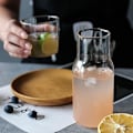 Miniatyrbild 4 av 4: Hushållens klara glas juice vatten kanna kallvatten flaska med kopp set