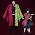 Miniatyrbillede 1 af 10: Halloween Demon Slayer Cosplay Kostume Outfits Party Udklædning D 140cm