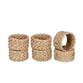 Miniatyrbild 1 av 4: Servettringar Flätad korg  6-pack beige