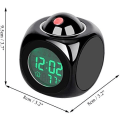 Miniatyrbild 3 av 4: Digital väckarklocka, väggprojektion, LCD, LCD, snooze alarm, tidsvisning, LED bakgrundsbelysning NO:3