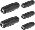 4 st DC-strömadapter, Hona till hona-koppling, DC-adapter 5.5x2.1mm, Rak