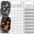 Miniatyrbilde 2 av 2: Halloween Gresskar Kattetrykk Langermet genser Pullover 4XL Blue