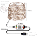 Miniatyrbild 5 av 5: USB bluetooth lightstring telefon APP smart koppartråd dekorativ