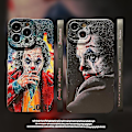 Miniatyrbild 1 av 5: Fashion Joker phone case för Iphone 13/ pro Max/xr/max För Iphone 12/11pro cover Smoking Clown iPhone XR