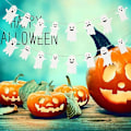 Pikkukuva 4 / 5: 2 kpl Halloween-bannerilippukoriste, luuranko-kummitusriippukoriste white black