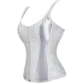 Miniatyrbilde 2 av 5: Korsetter for kvinner Overbust Bustier Topp Gotisk Sexy Skulder 2928white 4XL