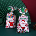 Miniatyrbillede 4 af 8: 50 stk. julegodteposer i plast Julekager gaveposer A6 onesize
