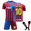 Pikkukuva 1 / 2: 2022 Barcelona Kotipaita #10 Messi-paita Puku Lapset Pojat Jalkapallosarjat Nuorten Jalkapalloharjoitteluasu Setti Sukkien kanssa M