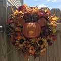 Miniatyrbillede 3 af 5: Efterårets Halloween håndlavede, Mickey Mouse græskar krans dør Colorful A